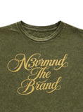 N3VRMND “5th Avenue” Vintage Washed Olive Green Tee