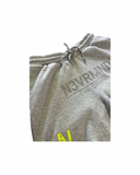 N3VRMND “Volt 95” Light Heather Grey Jogger Shorts