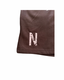 N3VRMND “Neapolitan” Dark Chocolate Jogger Shorts