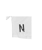 N3VRMND “For What?!?!” White Women’s Flared Cropped Tee